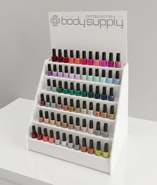 espositore cosmetici negozi